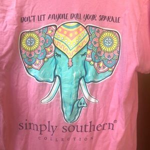 Simply southern pink tee shirt